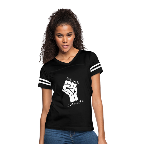 Black pride Women’s Vintage Sport T-Shirt - black/white